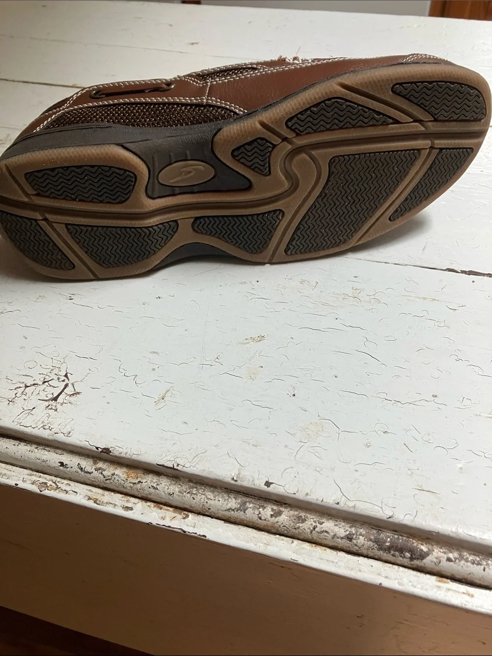 Dr. Scholl’s Men’s Sz 10 Advanced Comfort Brown Leather Casual Boat Shoes